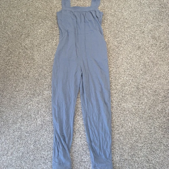 Pact Alice Slub Dust Blue Jumpsuit - Picture 3 of 9